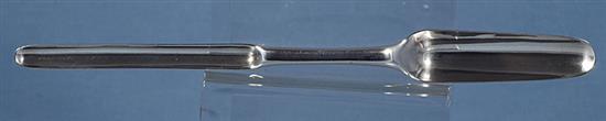 A George II silver marrow scoop, Length: 235mm Weight: 1.3oz/41grms